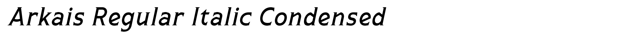 Arkais Regular Italic Condensed image